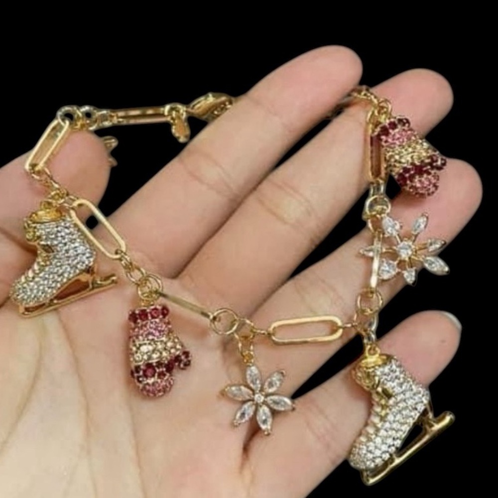 KATE SPADE Snowflake Charm Bracelet NWT - Picture 7 of 8